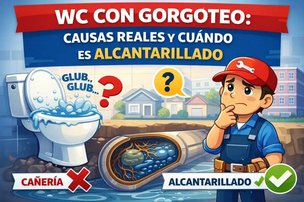 WC con gorgoteo: causas reales y cuándo es alcantarillado